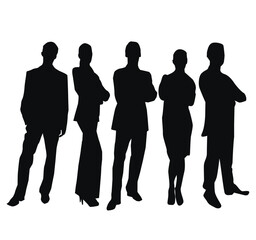 A diverse group of official men and women gathered together in a formal setting. They are dressed in professional attire, representing teamwork, leadership, and collaboration. The group reflects unity