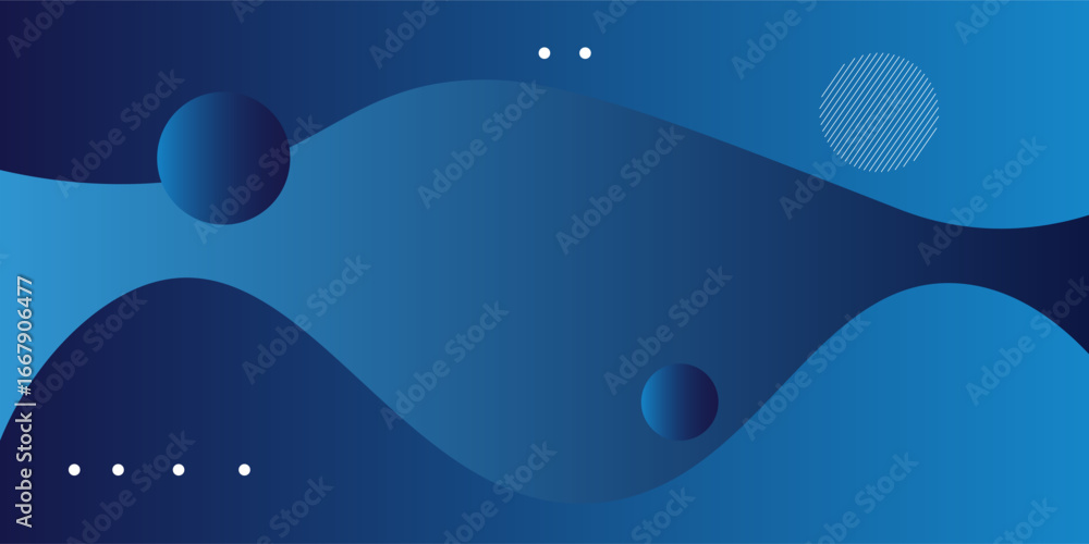 Poster abstract cyan and blue color gradient geometric shapes vector wave design eps background.