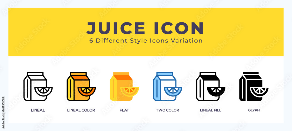 Poster juice icon for web. mobile apps and ui.