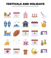 Collection of 25 Festivals and Holidays. A vibrant celebration of global culture and traditions