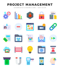 Project Management icon pack for your website. mobile. presentation. and logo design.