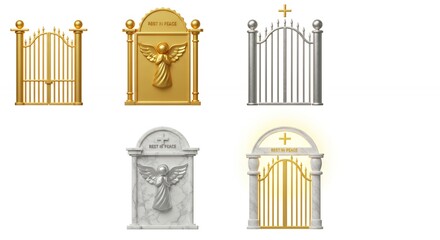 Different decorative religious gates variety