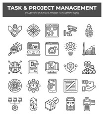 25 Task & Project Management Icons: Streamline Your Workflow