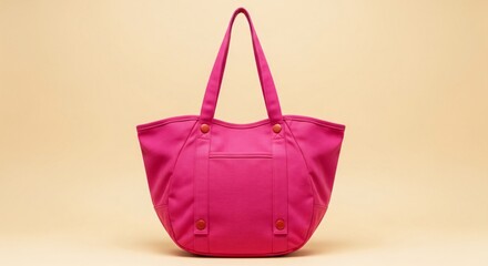 Vibrant pink tote bag perfect for stylish travel or everyday use