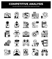 Competitive Analysis: 25 Essential Business Icons for Strategy