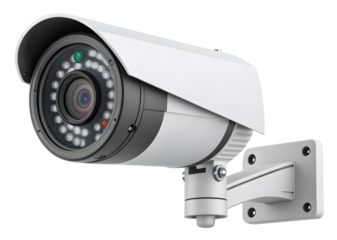 Security camera isolated on white background