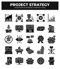 Project Strategy Icons: 25 Essential Icons for Business Planning