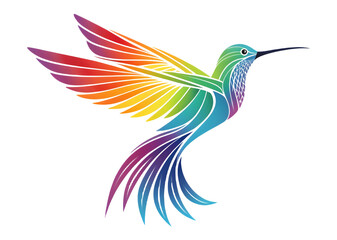 Obraz premium Vector illustration of an hummingbird on white background