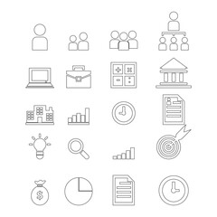 Minimal Business Icons – Team, Meeting, and Co-Working