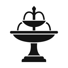 water fountain flat vector icon