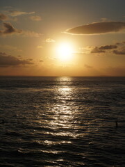 Bali Beach Waves in the Sunset