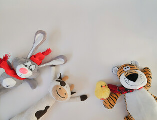 toys on white