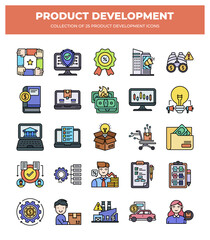 Product Development Icons: 25 Colorful Icons for Business and Marketing