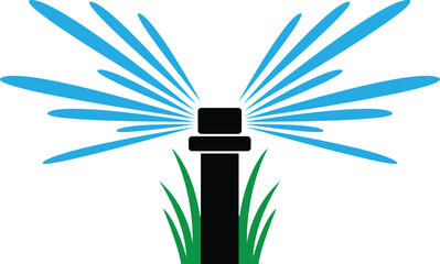 Unique irrigation sprinkler logo