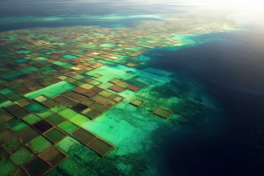 Aerial View Of Colorful Farmland Mosaic Patterns