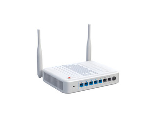 Wi-Fi router featuring external antennas for enhanced connectivity and signal strength

