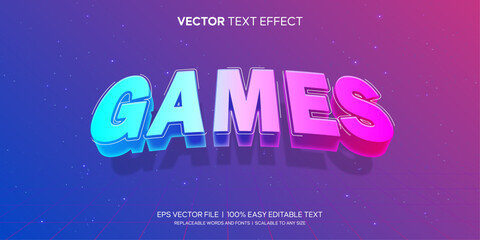 Technology digital games editable text effect