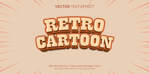 Retro cartoon editable text effect
