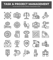 25 Task & Project Management Icons: Streamline Your Workflow