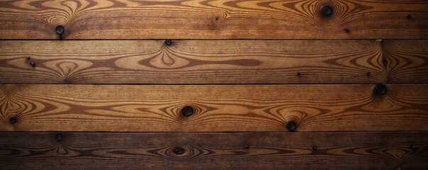 Naklejka premium Rich, warm brown wood grain texture Close-up view of rustic wooden surface , wood, rustic, wooden