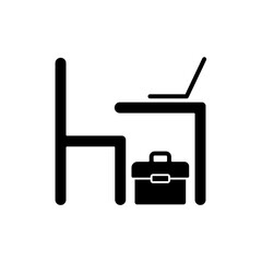 Icon a workstation, isolated against a clean background.