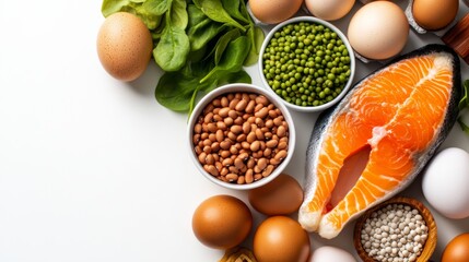 Healthy meal preparation fresh ingredients kitchen food photography bright aesthetic nutritional focus