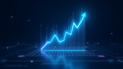 Stock market growth chart financial analysis business investment graph concept