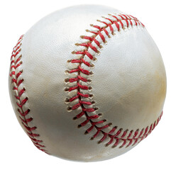 Baseball ball floating in the air isolated on a white background, Baseball ball on White Background With clipping path PNG File.