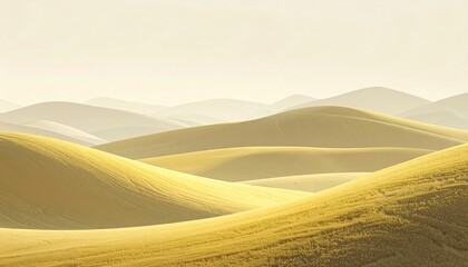 Fototapeta premium Sahara desert landscape with sun-drenched sand dunes