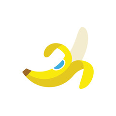 Obraz premium banana isolated on white background