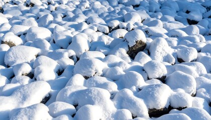 Snow-covered rocks, winter scene, outdoor