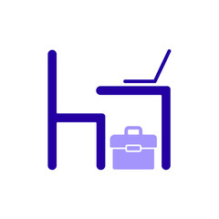 Icon a workstation, isolated against a clean background.