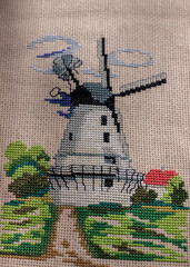 cross stitch on canvas