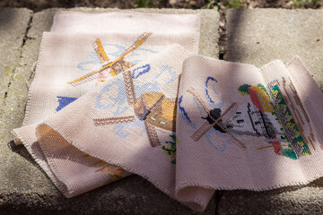 cross stitch on canvas