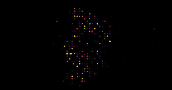 Generative Motion Graphic Falling Colors into Chad Map Formation