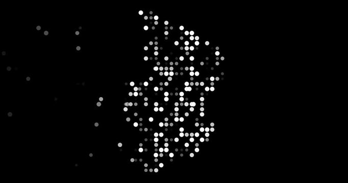 Flying Particles Building Chad Map Generatively