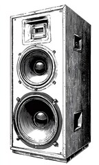 Vintage stereo speaker, two-way design
