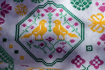 cross stitch on canvas