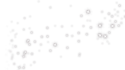 A soft, elegant scattering of stars and sparkles against the night sky. The glowing particles create a sense of wonder and magic.  transparent background