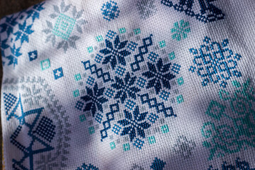 cross stitch on canvas