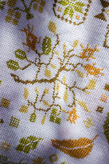 cross stitch on canvas