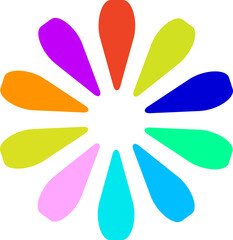 colorful flower vector illustration.