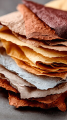 Exploration of textures inspired by sand dunes in varying shades and forms of paper