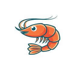 shrimp on a white background