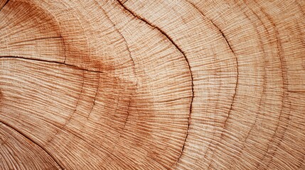 Detailed close-up of aged tree rings showcasing natural patterns and textures in wood