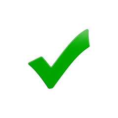 Vibrant green checkmark conveys approval, acceptance, and verification, ideal for project management, task completion, and positive confirmation in modern designs and branding