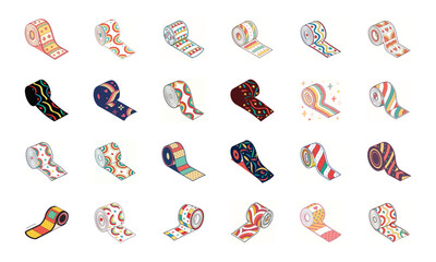 Medical Equipment and Healthcare Vector Icons – Stethoscope, Syringe, Pills, Microscope, MRI Machine, Wheelchair, Thermometer, Crutches, Hospital Bed, Medicine Tools, Colorful Healthcare Clipart Illus