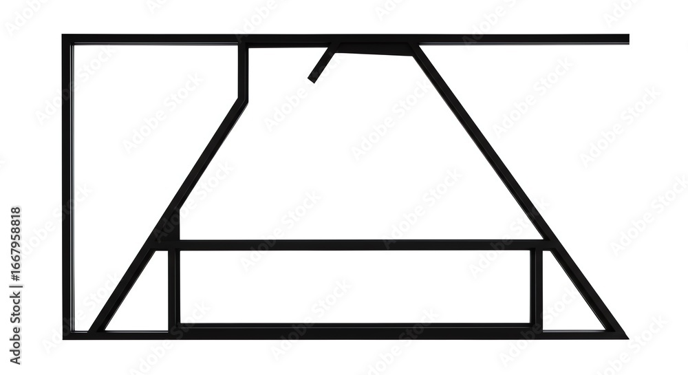 Aufkleber geometric frame design with transparent background
