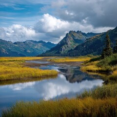 Obraz premium untouched Alaska nature reserve landscape