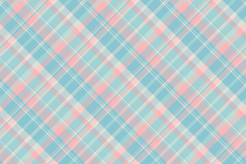Pastel plaid pattern. Delicate, seamless textile design in soft blue, pink, and beige tones. Ideal for backgrounds, apparel, and web design. Versatile and timeless texture.